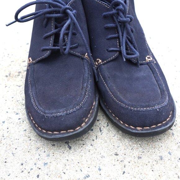 Clarks Bendables Suede Lace Up Moc Toe Comfort Boots 7.5 - Picture 4 of 9